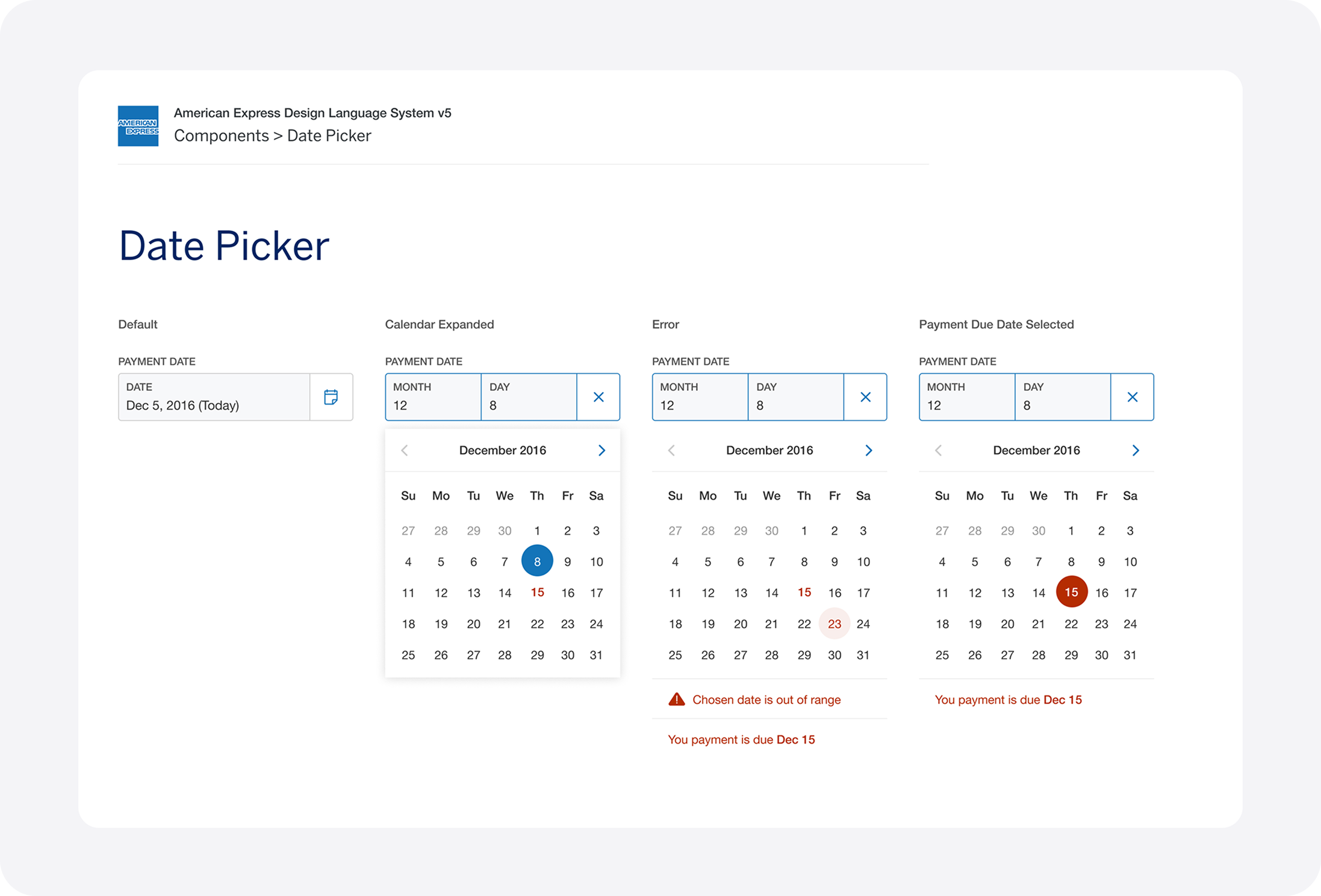 Amex selecting payment date